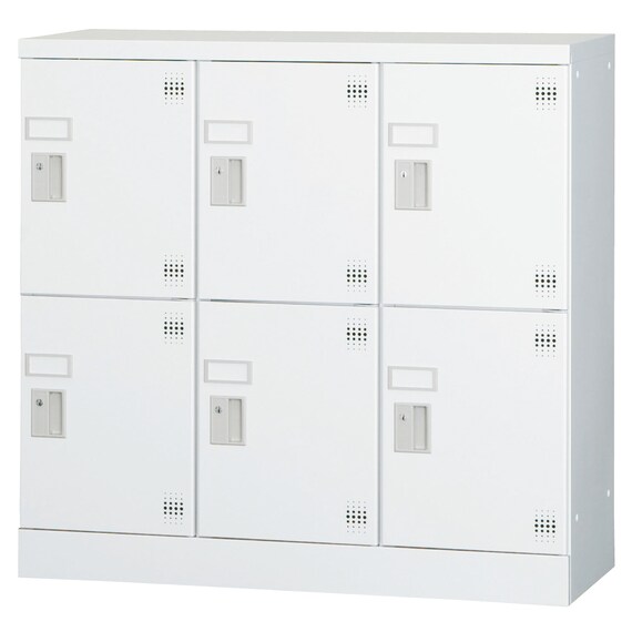 多人数用スチールロッカー(6人用 GLK-S6S H880 3列2段 窓なし) 1枚目画像