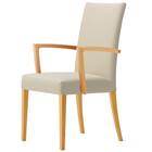 木製チェア(メルカAW 肘付き A80-70 NA/IV) 1枚目画像