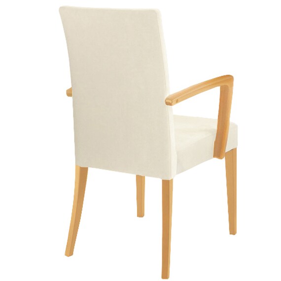 木製チェア(メルカAW 肘付き A80-70 NA/IV) 2枚目画像