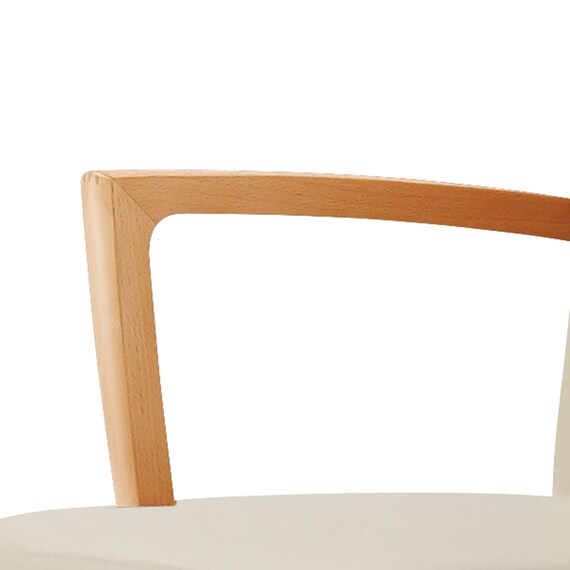 木製チェア(メルカAW 肘付き A80-70 NA/IV) 3枚目画像