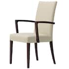 木製チェア(メルカAW 肘付き A80-70 DBR/IV) 1枚目画像