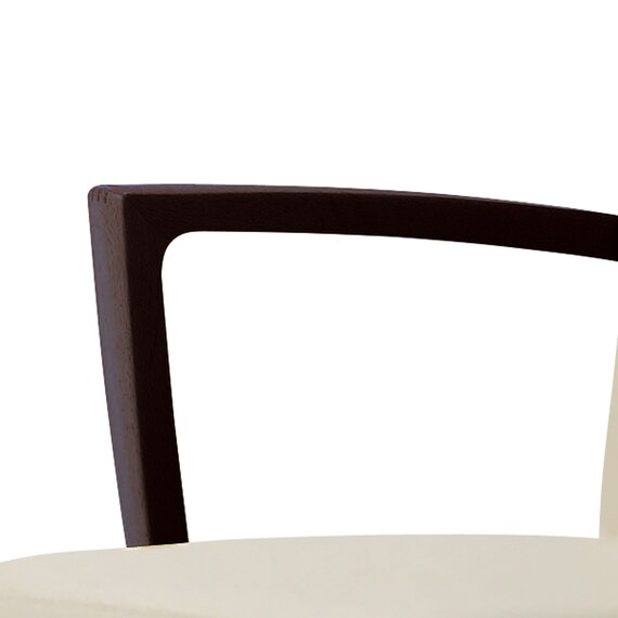 木製チェア(メルカAW 肘付き A80-70 DBR/IV) 3枚目画像