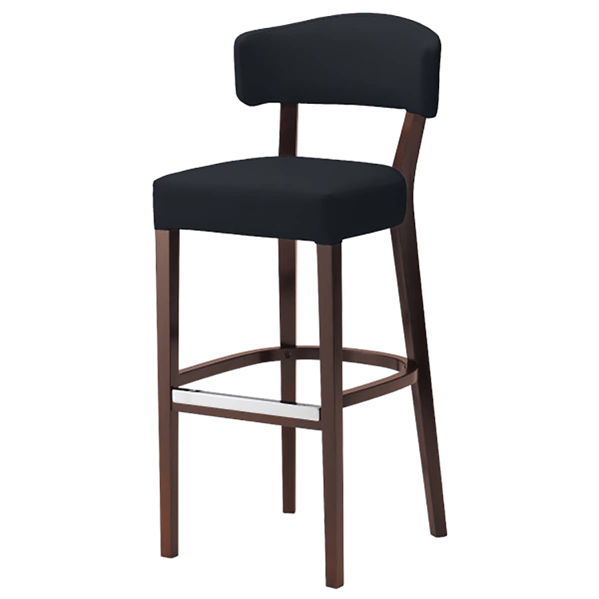 木製カウンターチェア(マニコB 背張りタイプ 1N A80-24 DBR/BK
