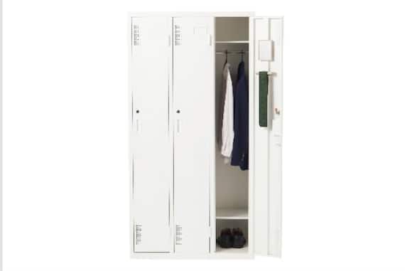 スチールロッカー3P TSYG2-03 WH 4枚目画像