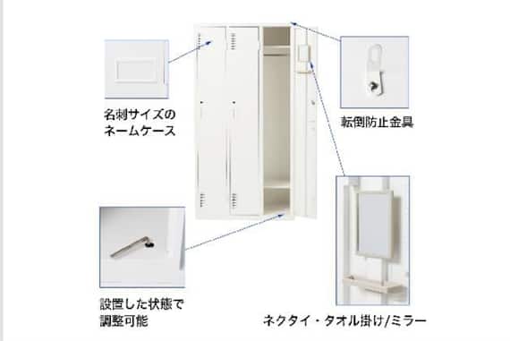スチールロッカー3P TSYG2-03 WH 11枚目画像