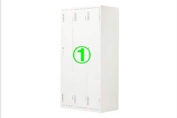 スチールロッカー3P TSYG2-03 WH 14枚目画像