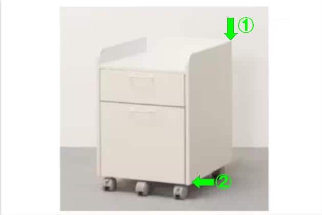 【ニトリ】デスクワゴン　ザック2 ワゴンのみ ﾜｺﾞﾝ ｻﾞｯｸN WH 2-2 | ニトリネット【公式】 家具・インテリア通販