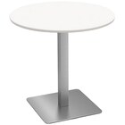 テーブル(75cm丸テーブル ステンレス角脚 WH) 1枚目画像