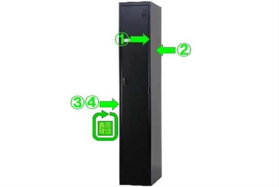 1PスリムロッカーシリンダーTLK-S1S-MB 10枚目画像