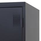 4人用スチールロッカー(2段 TLK-S4S-MB シリンダー錠 BK) 2枚目画像