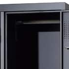 4人用スチールロッカー(2段 TLK-S4S-MB シリンダー錠 BK) 5枚目画像