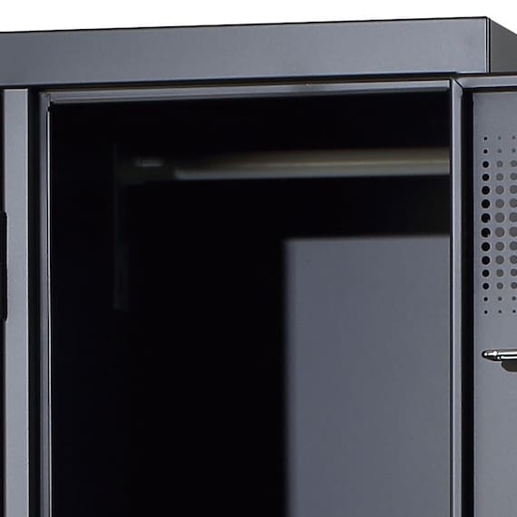 4人用スチールロッカー(2段 TLK-S4S-MB シリンダー錠 BK) 5枚目画像