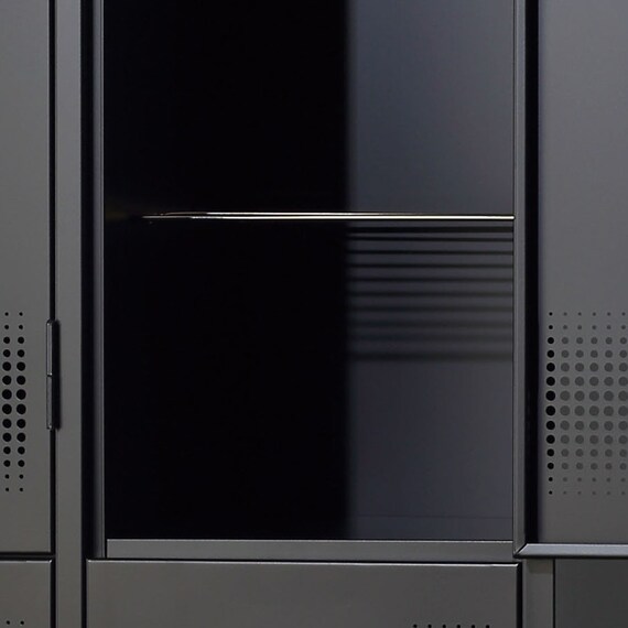 4人用スチールロッカー(2段 TLK-S4S-MB シリンダー錠 BK) 7枚目画像