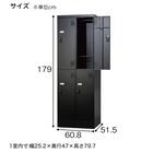 4人用スチールロッカー(2段 TLK-S4S-MB シリンダー錠 BK) 8枚目画像