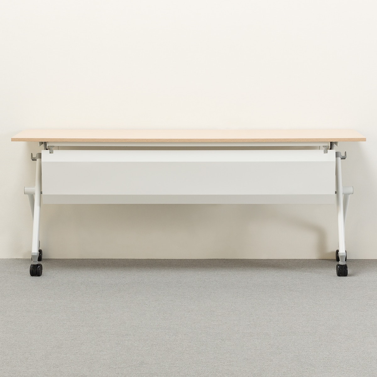 NO.1250 【ニトリ】 会議用テーブル ミーティングテーブル TABLE NT-7545 NF9 会議用テーブル(NT-18045 NF9 幕板付き OAK/WH) | ニトリネット【公式