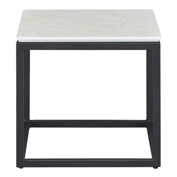 【在庫限り】大理石調サイドテーブル(5050 IS-14038 WH) 2枚目画像