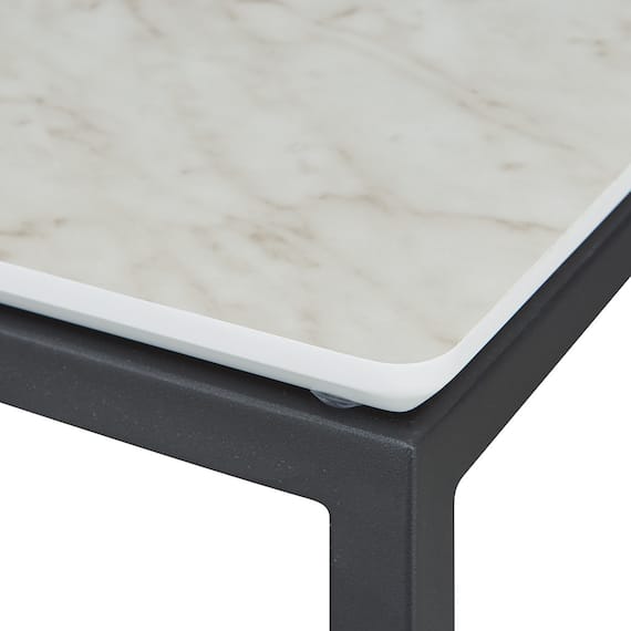 【在庫限り】大理石調サイドテーブル(5050 IS-14038 WH) 4枚目画像