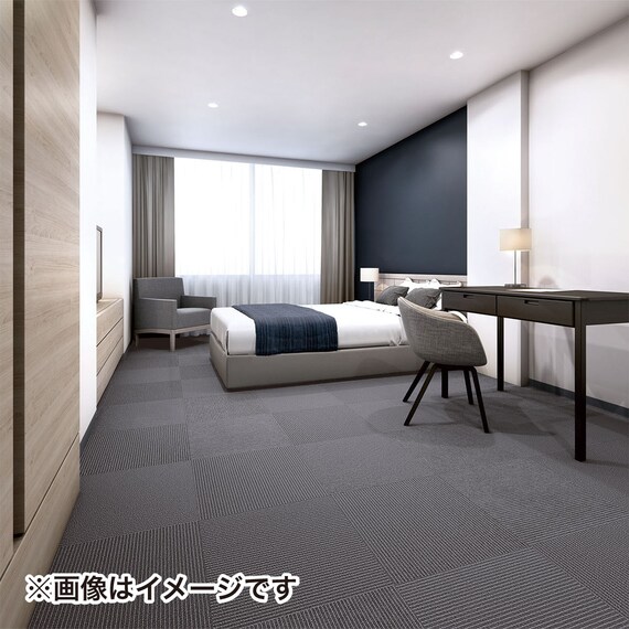 【16枚セット】タイルカーペット(タピスプレーヌ2 ピンストライプ 481-801 GY) 5枚目画像