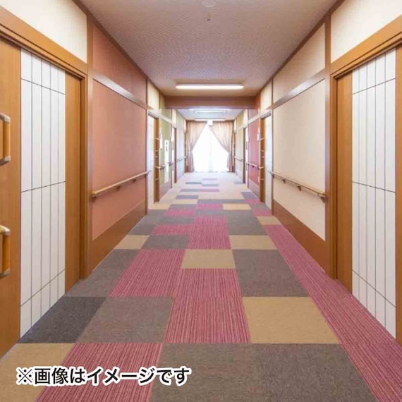 【16枚セット】タイルカーペット(タピスプレーヌ2 ピンストライプ 481-801 GY) 8枚目画像