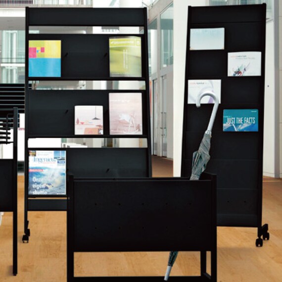 パンフレットラック(TA-160KS-BK) 3枚目画像