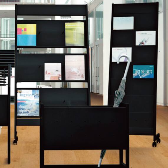 パンフレットラック(TA-260KS-BK) 3枚目画像