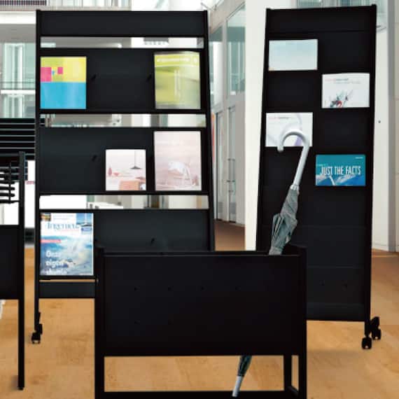 パンフレットラック(TA-260KS-BK) 3枚目画像