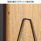 木製カタログスタンド(A4 1列7段 キャスター付き DBR) 2枚目画像