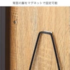 木製カタログスタンド(A4 1列7段 キャスター付き DBR) 2枚目画像