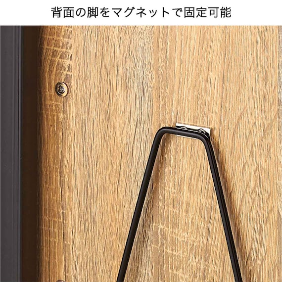 木製カタログスタンド(A4 1列7段 キャスター付き DBR) 2枚目画像