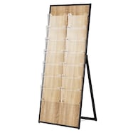 木製カタログスタンド(A4 2列7段 キャスター付き)