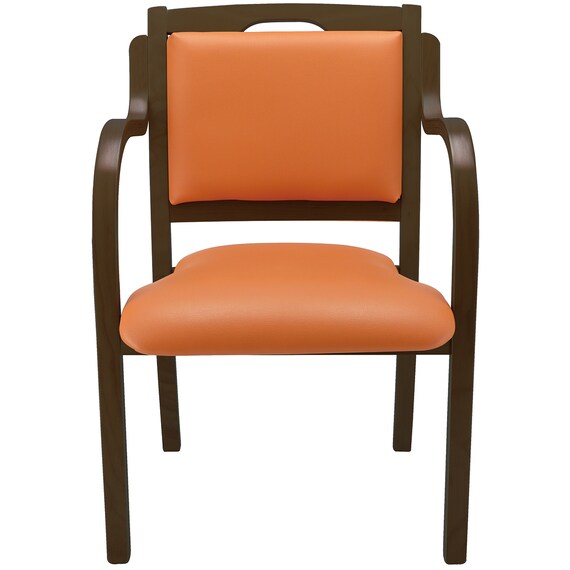 木製チェア(カトレア DBR/OR) 2枚目画像