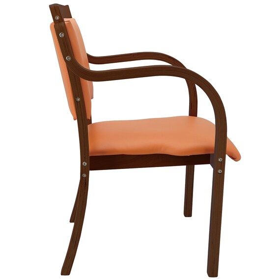 木製チェア(カトレア DBR/OR) 3枚目画像