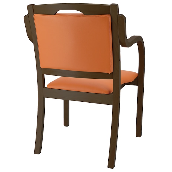 木製チェア(カトレア DBR/OR) 4枚目画像