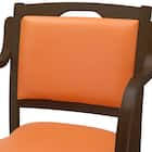 木製チェア(カトレア DBR/OR) 6枚目画像