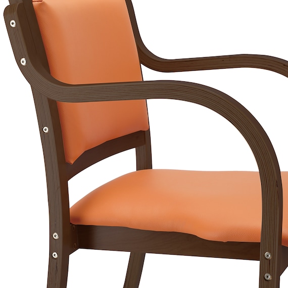 木製チェア(カトレア DBR/OR) 9枚目画像