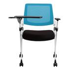 【在庫限り】ミーティングチェア(X-16W テーブル・肘付き WH/BL) 4枚目画像