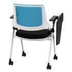 【在庫限り】ミーティングチェア(X-16W テーブル・肘付き WH/BL) 6枚目画像