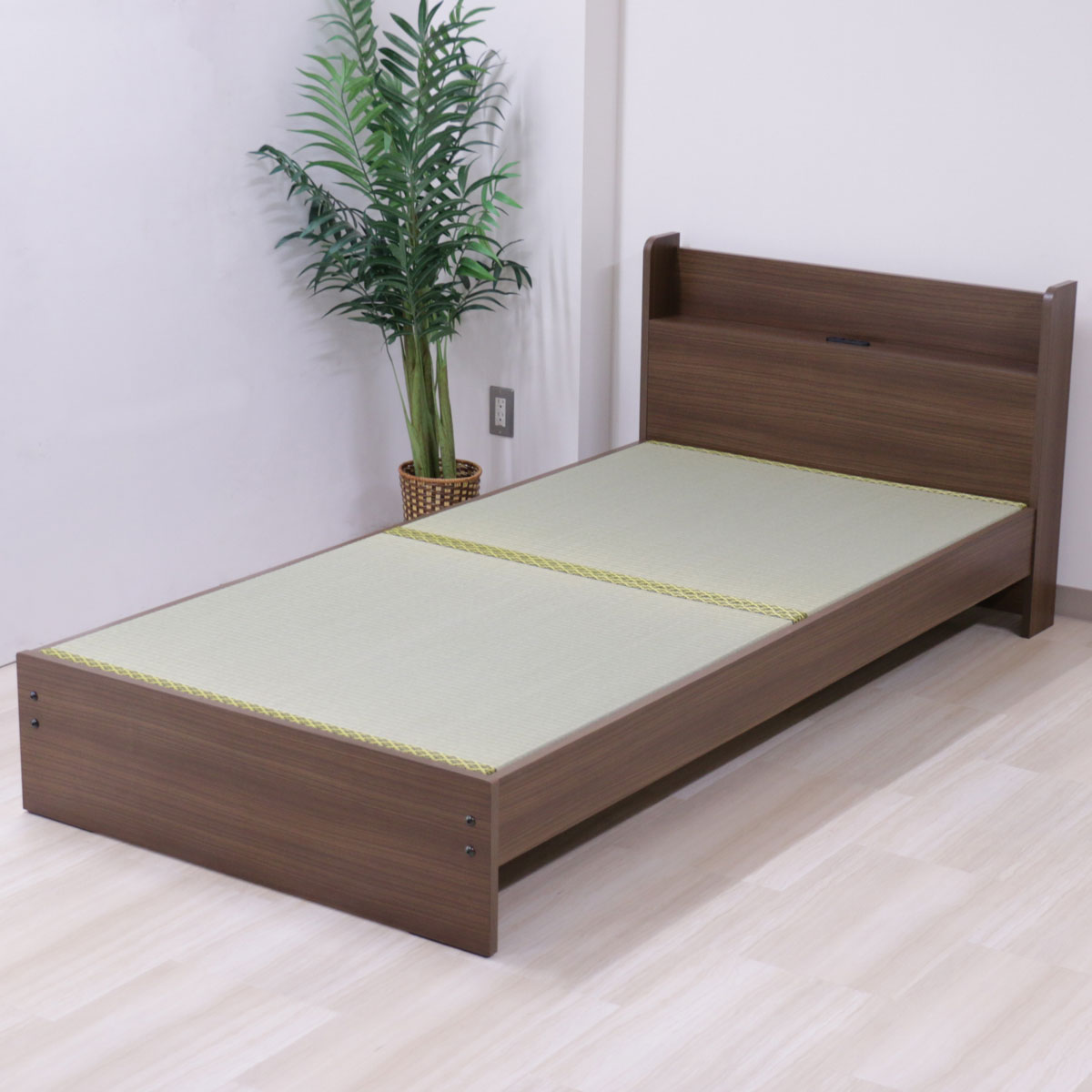 畳シングルベッド(TM367 棚付き WN) | ニトリネット【公式】 家具