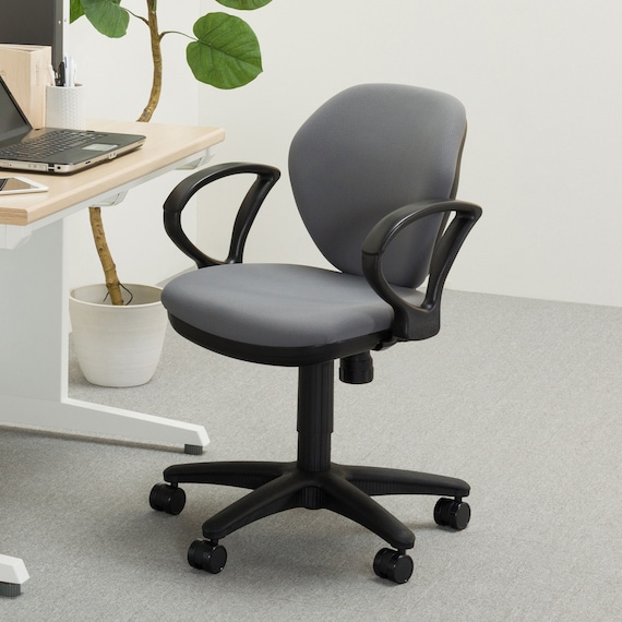 オフィスチェア(セルト 肘付き BK/GY) 1枚目画像