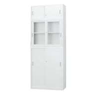 スチール書庫(上引違い・中ガラス引違い・下引違い A4 W880)