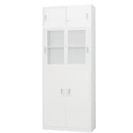 スチール書庫(上引違い・中ガラス引違い・下両開き A4 W880)