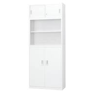 スチール書庫(上引違い/中オープン/下両開き A4 幅88cm)