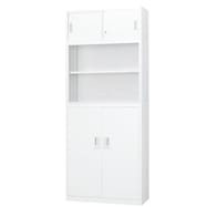 スチール書庫(上引違い・中オープン・下両開き A4 W880)