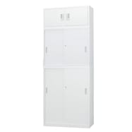 スチール書庫(上両開き・中・下引違い A4 W880)