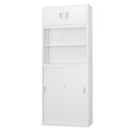 スチール書庫(上両開き・中オープン・下引違い A4 W880)