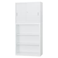 スチール書庫(上引違い・下オープン A4 W880)