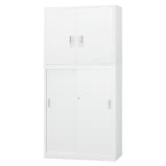 スチール書庫(上両開き・下引違い A4 W880)