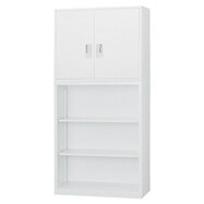 スチール書庫(上両開き・下オープン A4 W880）
