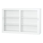 スチール書庫(ガラス引違い戸 A4-64G)