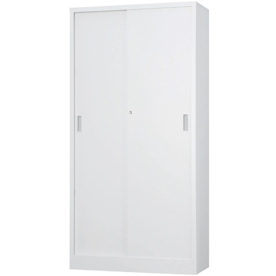 スチール書庫(TS-36S 引違い戸 浅型 WH) 1枚目画像